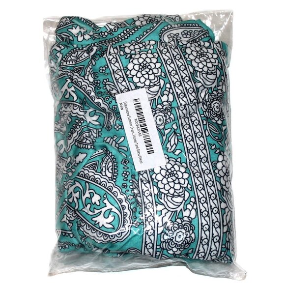 Summer Sundress Beach Floral Sleeveless Pockets Casual Loose Fit Blue Green XL - Picture 6 of 6